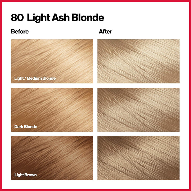 Revlon ColorSilk Hair Color - 80 Light Ash Blonde (Pack of 6)