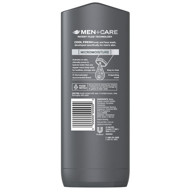 Dove Men+Care - Cool Fresh Invigorating Body Wash, 400ml