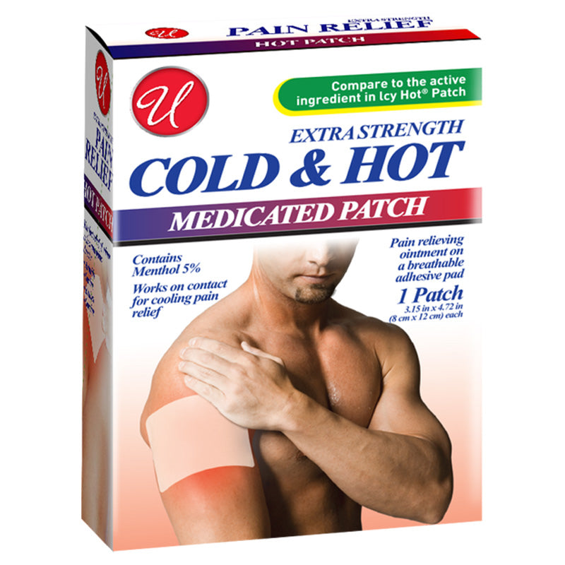 Extra Strength 5% Menthol Cold & Hot Medicated Patch, 3.15" x 4.72"