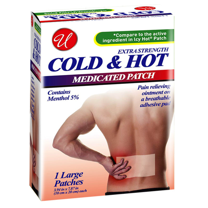 Extra Strength 5% Menthol Cold & Hot Medicated Patch, 3.94" x 7.87"