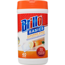 Brillo Basics Cleaning Wipes Multi Surface Citrus Cleaner, 40 Wipes