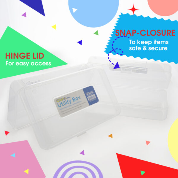 Pencil Case Multipurpose Utility Box – Clear