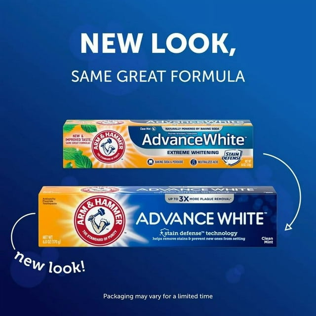 Arm & Hammer Advance White Clean Mint Toothpaste, 6.0oz (170g) (Pack of 12)