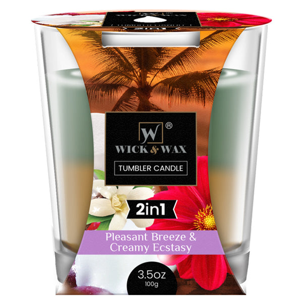 Wick & Wax Pleasant Breeze & Creamy Ecstasy, 3.5oz (100g)