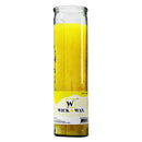 8" Tall Yellow Candle - 7 Day Prayer Glass Candle Unscented, 10oz