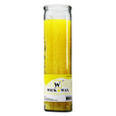 8" Tall Yellow Candle - 7 Day Prayer Glass Candle Unscented, 10oz (Pack of 12)