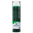 8" Tall Green Candle 7 Day Green Prayer Glass Candle Unscented 10oz (Pack of 3)