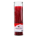 8" Tall Red Candle - 7 Day Red Prayer Glass Candle Unscented, 10oz (Pack of 6)