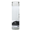 8" Tall White Candle 7 Day White Prayer Glass Candle Unscented 10oz (Pack of 2)