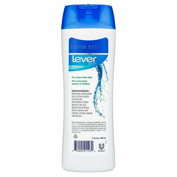 Lever 2000 Original Body Wash Gel Douche, 11.5 oz (Pack of 3)