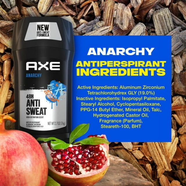 Axe Anarchy 48 Hour Anti Sweat Antiperspirant Stick 2.7oz (Pack of 2)