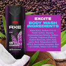 Axe Excite Crisp Coconut & Black Pepper Body Wash, 13.5oz (400ml)