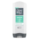 Dove Men Sensitive Skin Friendly pH Body Face & Hair Wash, 13.52oz