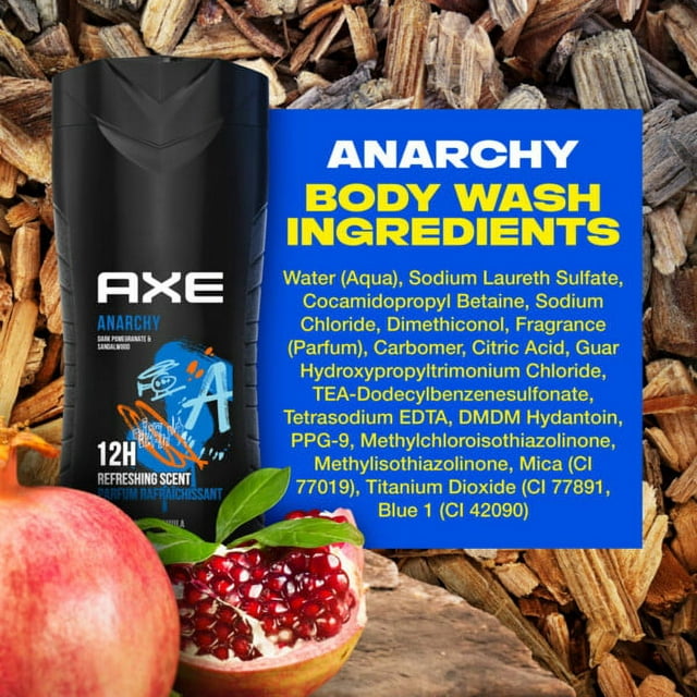 Axe Anarchy Dark Pomegranate & Wood Body Wash, 8.45oz