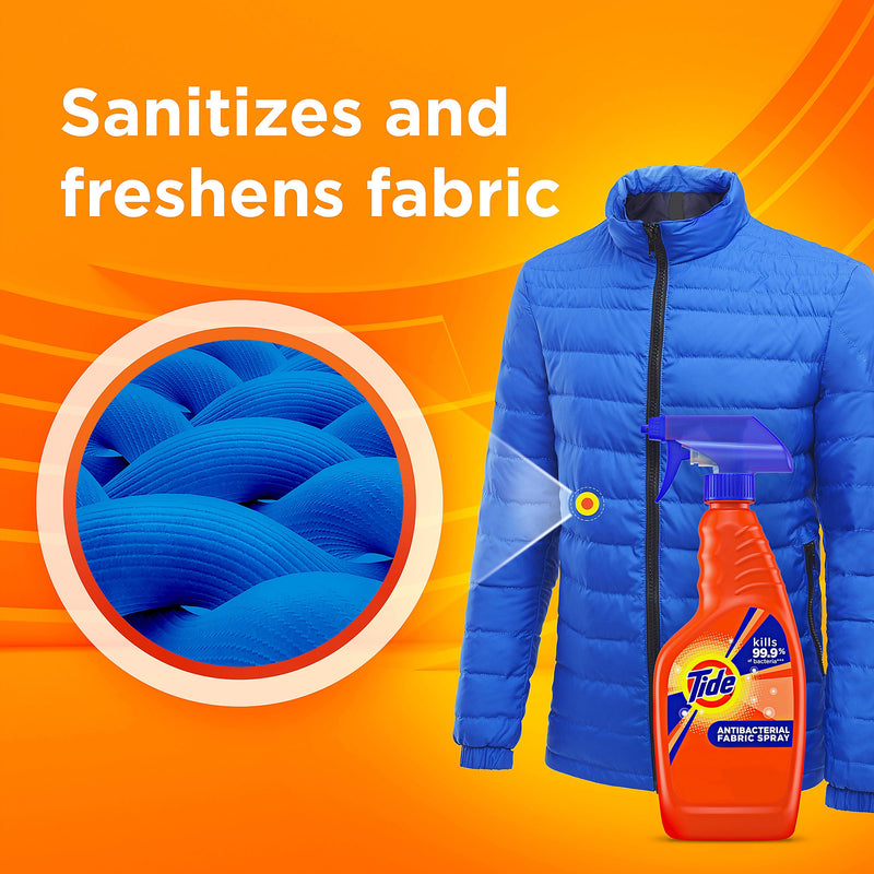 Tide Antibacterial Fabric Spray - Sanitizes & Freshens Fabrics 22oz (Pack of 2)
