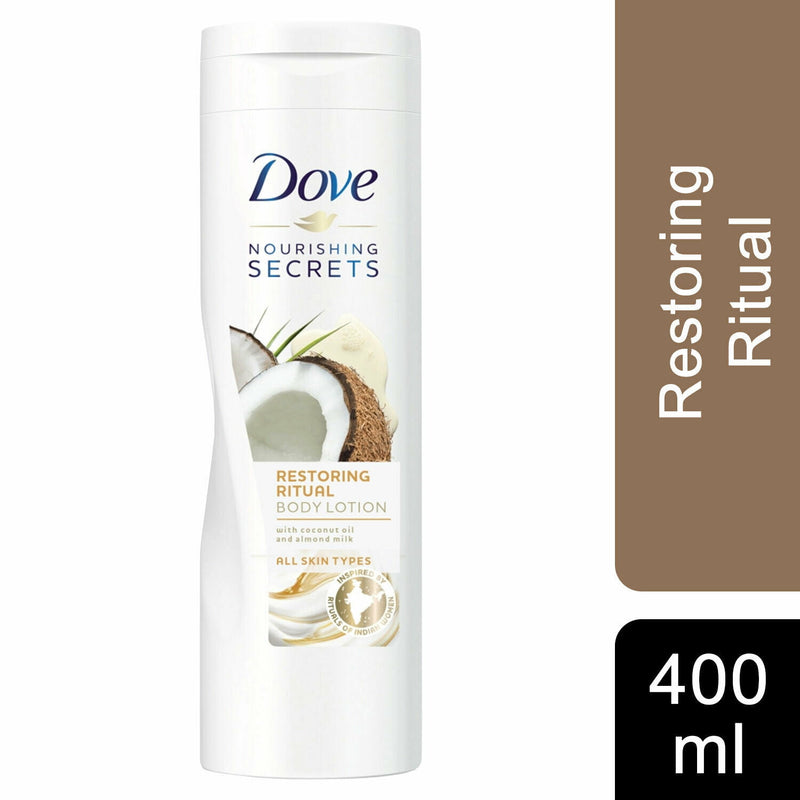 Dove Restoring Ritual Coconut Oil & Almond Milk Body Lotion, 400ml
