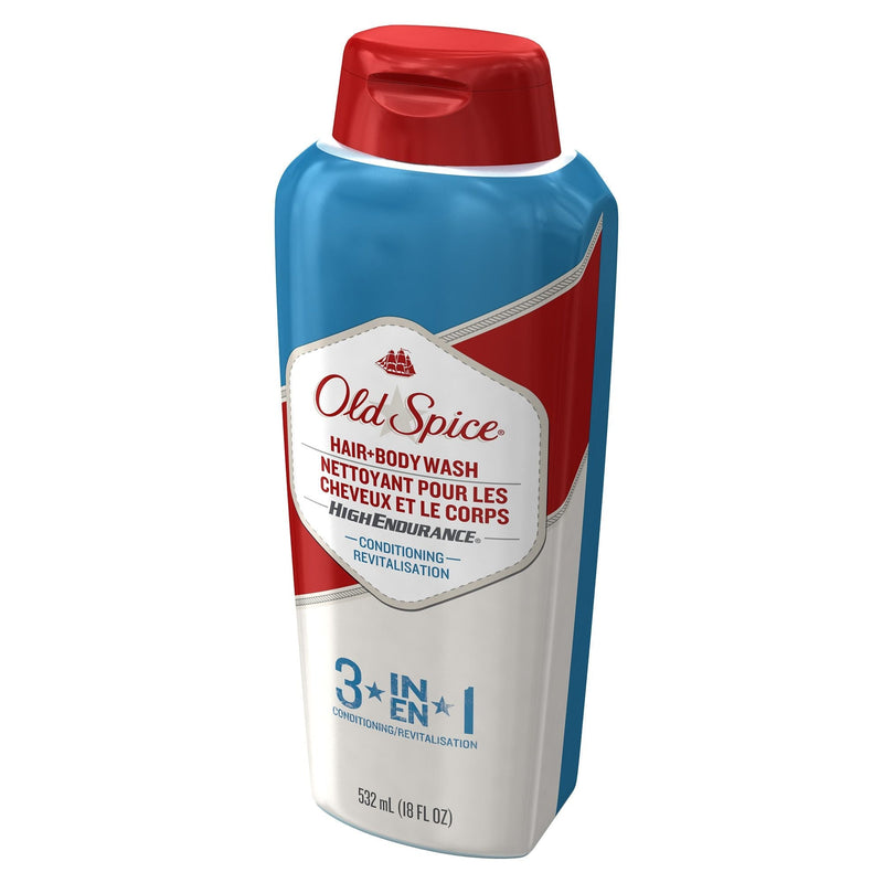 Old Spice Hair+Body Wash High Endurance, 18 fl oz. (Pack of 3)