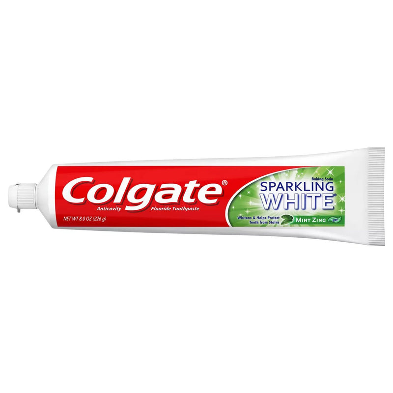 Colgate Sparkling White Mint Zing Toothpaste, 8.0oz (226g) (Pack of 6)