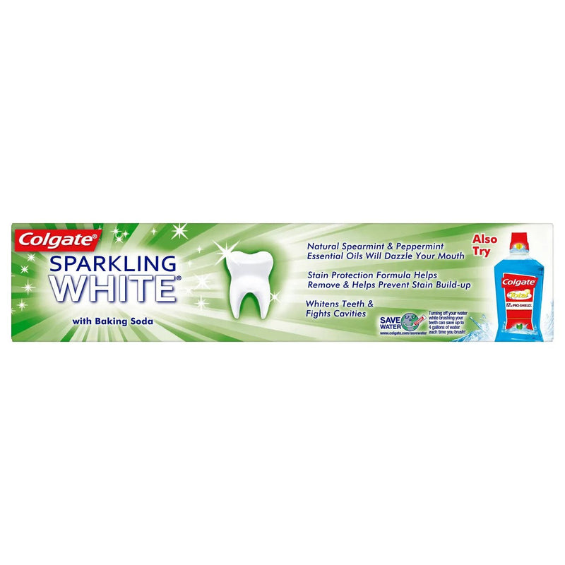 Colgate Sparkling White Mint Zing Toothpaste, 8.0oz (226g) (Pack of 2)