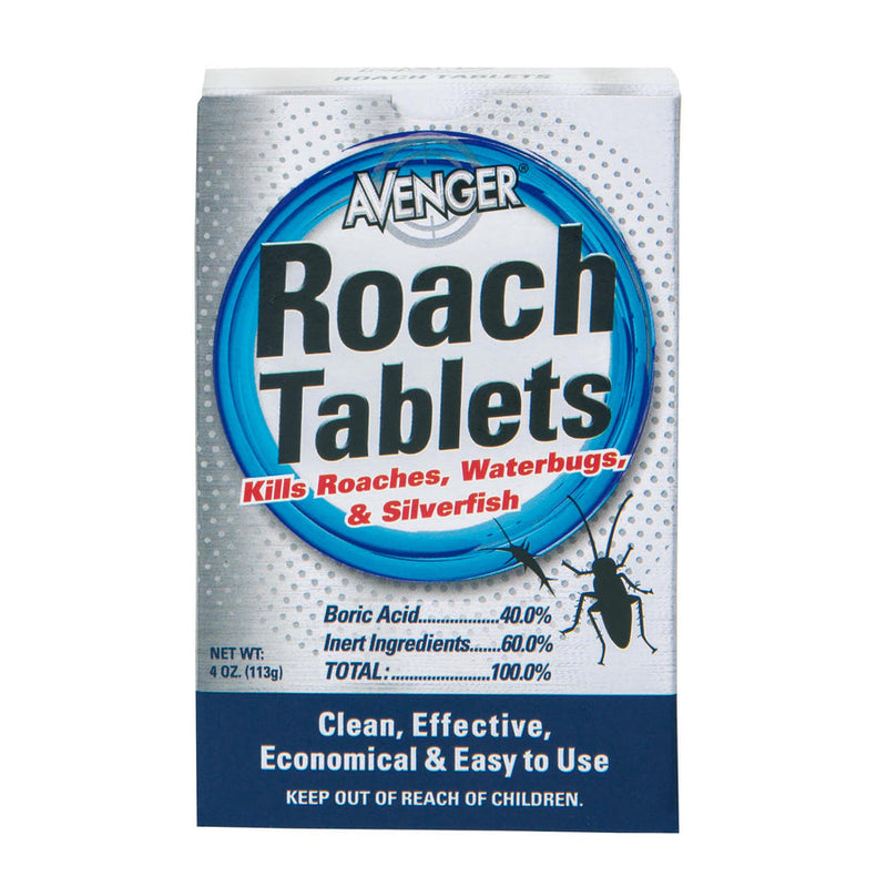 Avenger Roach Tablets - Kills Roches, Waterbugs, & Silverfish, 4oz.