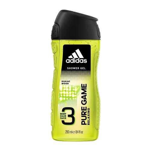 Adidas 3-in-1 Pure Game Relaxing Guaiac Wood Shower Gel, 8.4oz