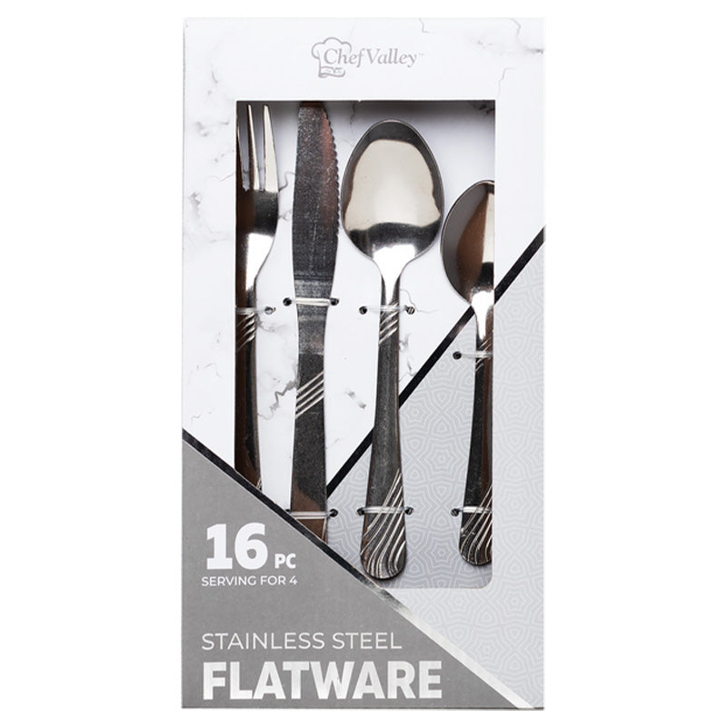 Stainless Steel Cutlery Flatware Set, 16-ct.
