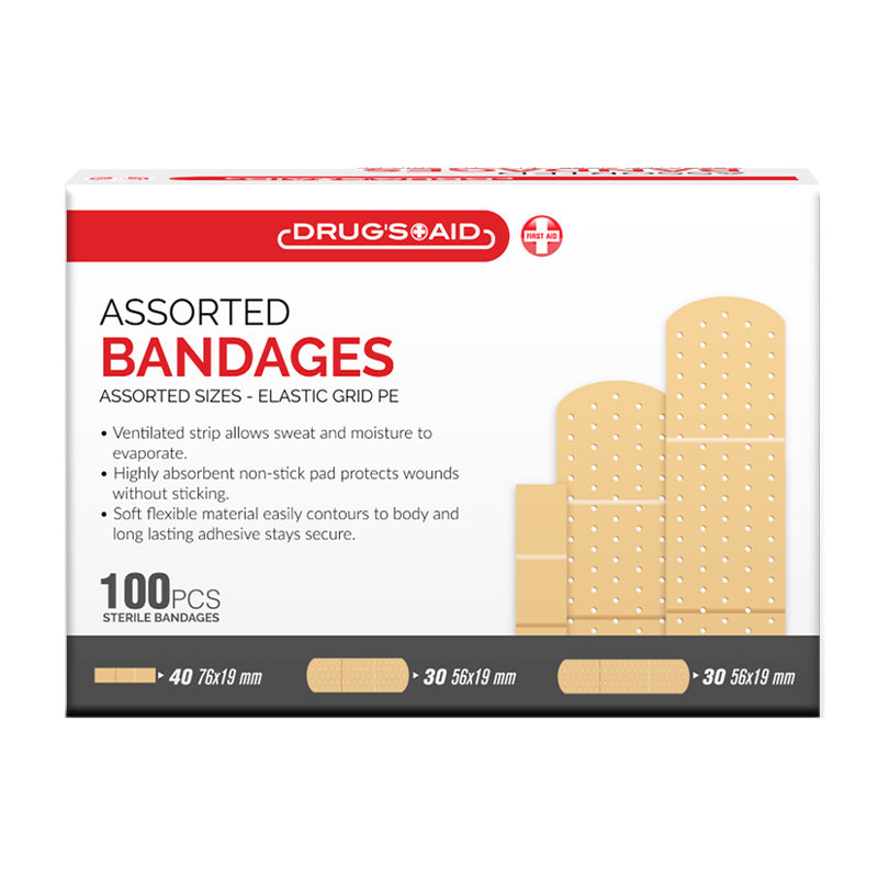 First Aid Assorted Bandages, 100-ct.