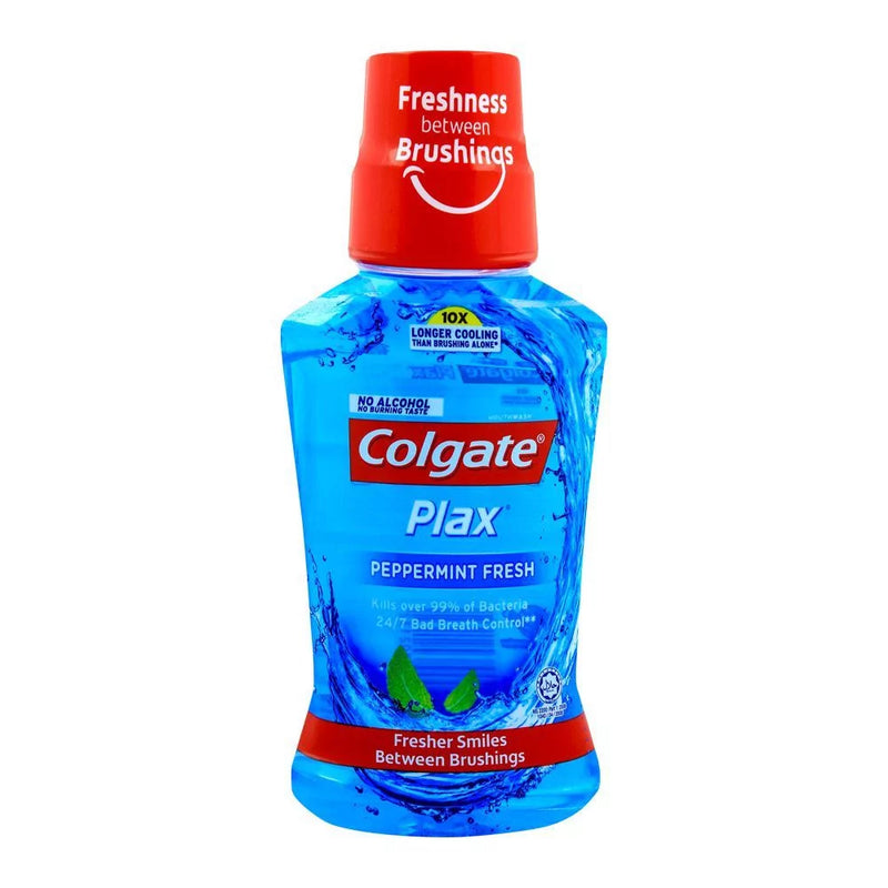 Colgate Plax Peppermint 0% Alcohol Mouthwash, 8.45oz (250ml)