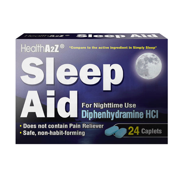 Sleep Aid For Nighttime Use Diphenhydramine HCI Caplets, 24ct.