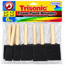 6-Piece Foam Paint Brush Set – 1-inch, 2-inch, 3-inch, 4-inch
