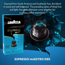 10 Count x Lavazza Espresso Maestro Dek Decaffeinated Nespresso - Medium Roast