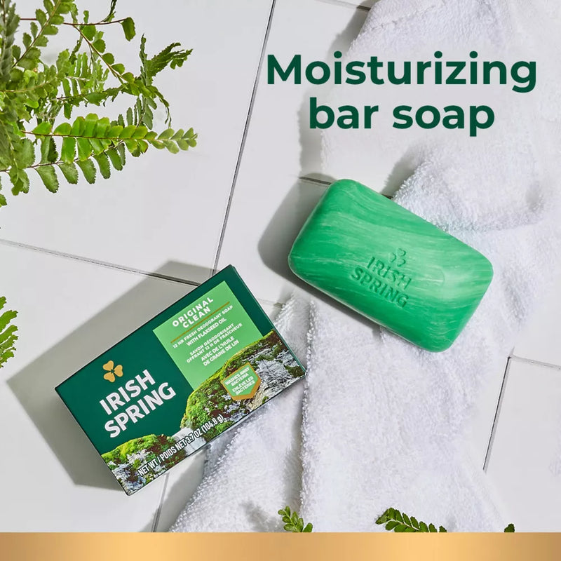 Irish Spring Original Clean Bar Soap (3 Bars/Pack), 11.1oz (314.4g) (Pack of 2)