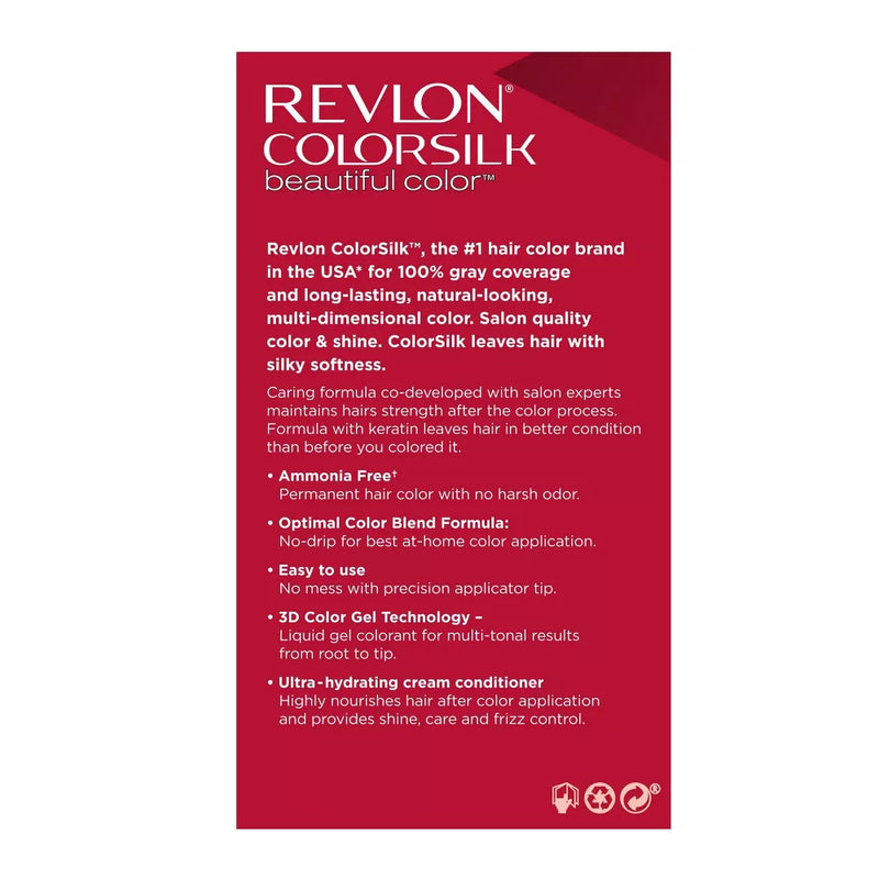 Revlon ColorSilk Beautiful Hair Color - 41 Medium Brown (Pack of 2)