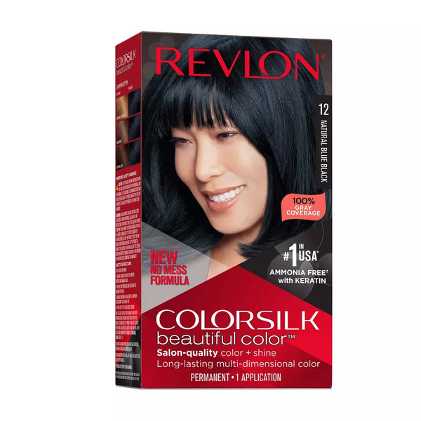 Revlon ColorSilk Hair Color - 12 Natural Blue Black