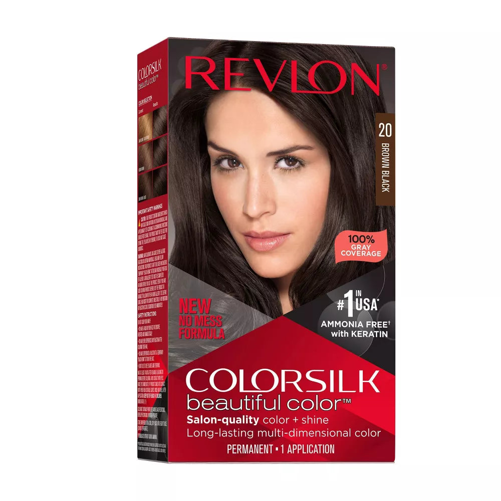 Revlon ColorSilk Beautiful Hair Color - 20 Brown Black – MarketCOL