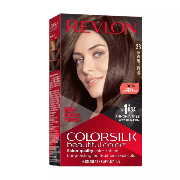 Revlon ColorSilk Beautiful Hair Color - 33 Dark Soft Brown
