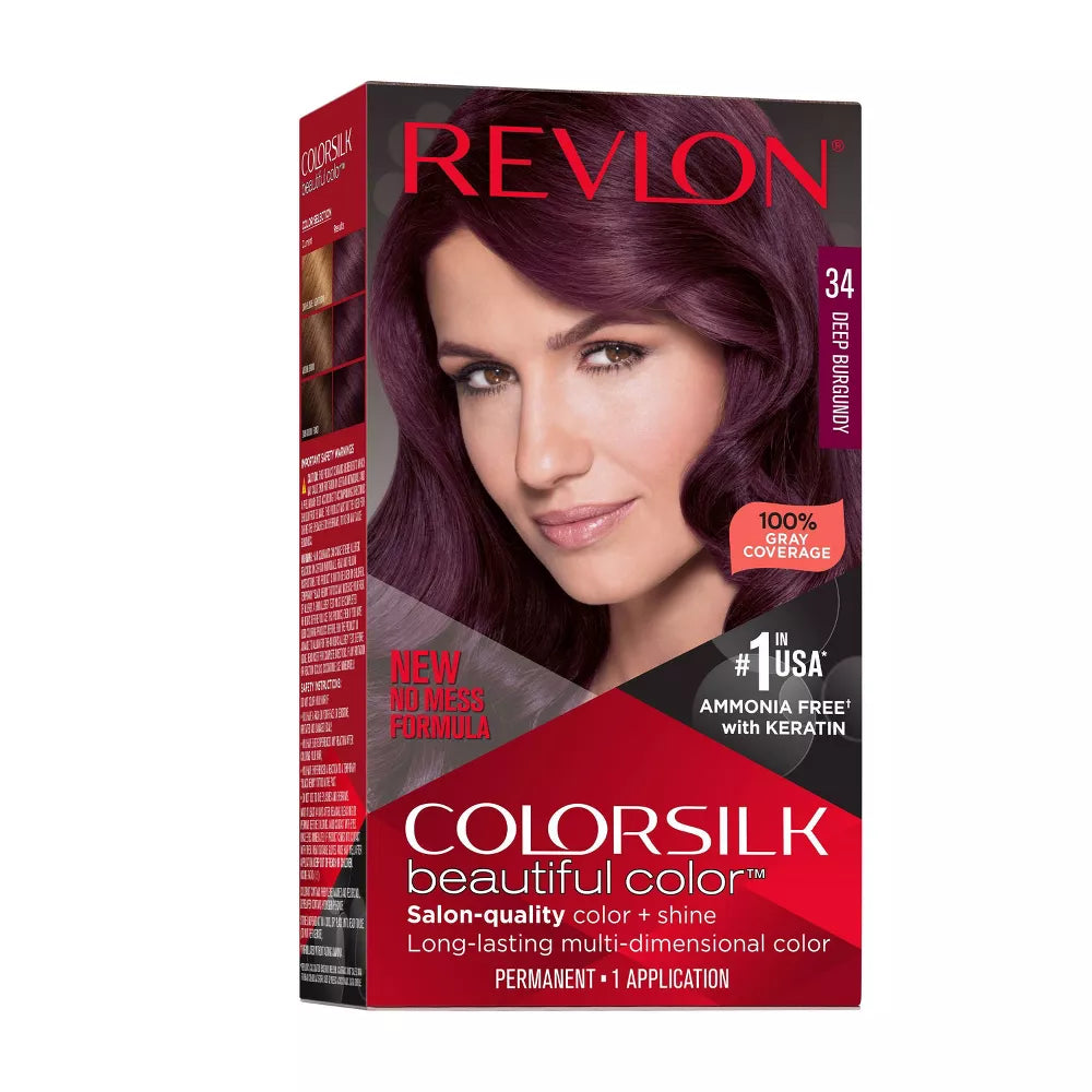 Revlon ColorSilk Beautiful Hair Color - 34 Deep Burgundy – MarketCOL