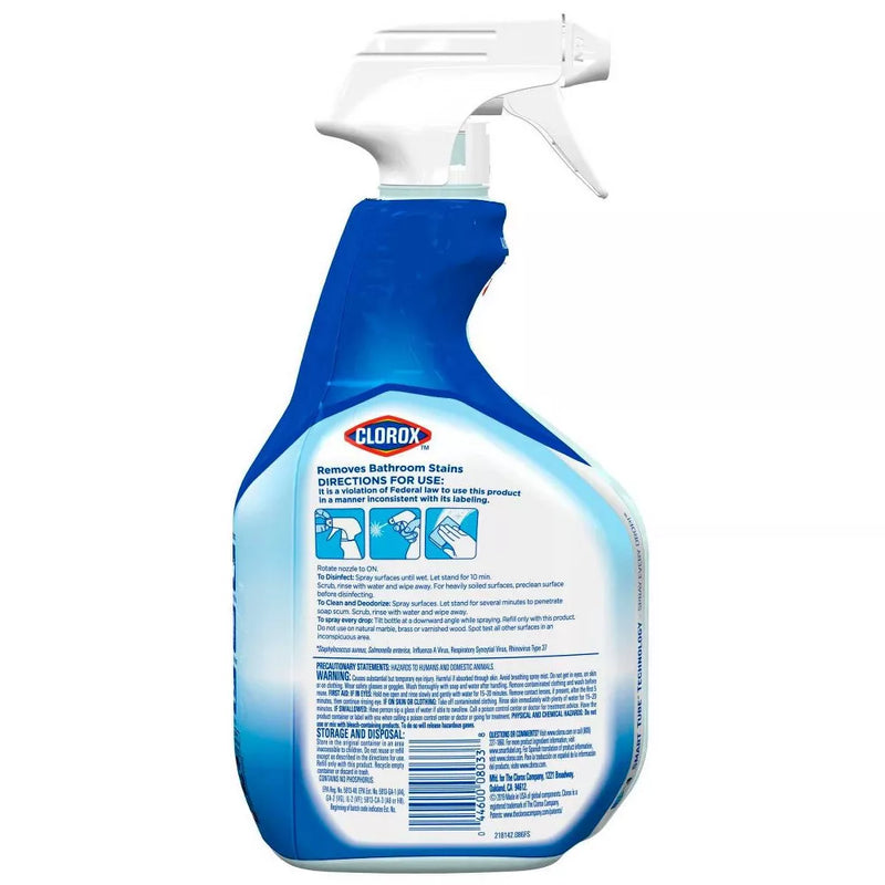 Clorox Disinfecting Bathroom Cleaner - Kills 99.9% of Germs, 30oz (Pack of 2)