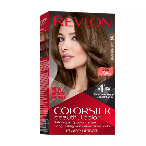 Revlon ColorSilk Beautiful Hair Color - 50 Light Ash Brown