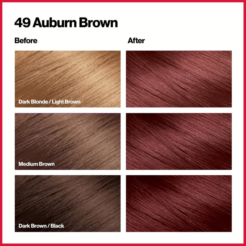 Revlon ColorSilk Beautiful Hair Color - 49 Auburn Brown (Pack of 12)