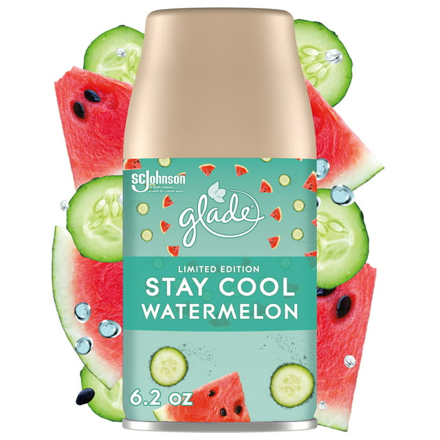 Glade Automatic Spray Refill - Stay Cool Watermelon, 6.2oz (175g) (Pack of 12)