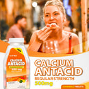 Calcium Antacid Regular Strength 500mg Supplement Tablets, 50ct.