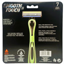 7 Count x Smooth Touch Triple Nano Blade Lubricated Disposable Razors (Green)