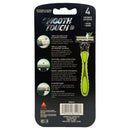 1 Razor + 4 Cartridges x Smooth Touch Triple Nano Blade Lubricated Razors Green