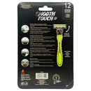 1 Razor + 12 Cartridges x Smooth Touch Triple Nano Blade Lubricated Razors Green