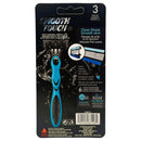 3 Count x Smooth Touch 6 Blade Lubricated Razors for Sensitive Skin (Blue)