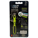3 Count x Smooth Touch 6 Blade Lubricated Razors for Sensitive Skin (Green)