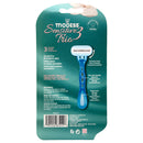 4 Count x Modess Sensitive 3 Trio Triple Blade Disposable Razors (Blue)