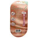 4 Count x Modess Sensitive 3 Trio Triple Blade Disposable Razors (Pink)
