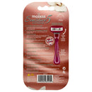1 Razor + 2 Cartridges x Modess Sensitive Extreme 5 Blade Disposable Razors Pink